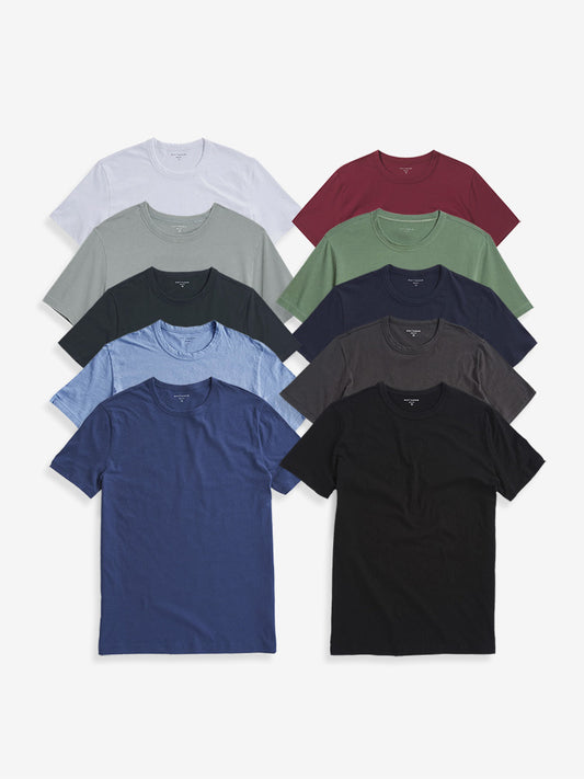 Classic Crew Driggs 10-Pack Black/White/Navy/Baltic Blue/Dark Gray/Pine/California Blue/Brick Red/Gray Green/Olive bdl10_men_crew_tee tees