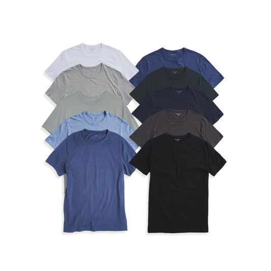 Classic Crew Driggs 10-Pack Black/White/Navy/California Blue/Baltic Blue/Dark Gray/Heather Gray/Pine/Gray Green/Graphite Blue bdl10_men_crew_tee tees