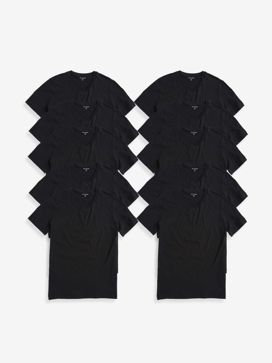 Classic V-Neck Driggs 10-Pack Black bdl10_men_v_neck_tee tees