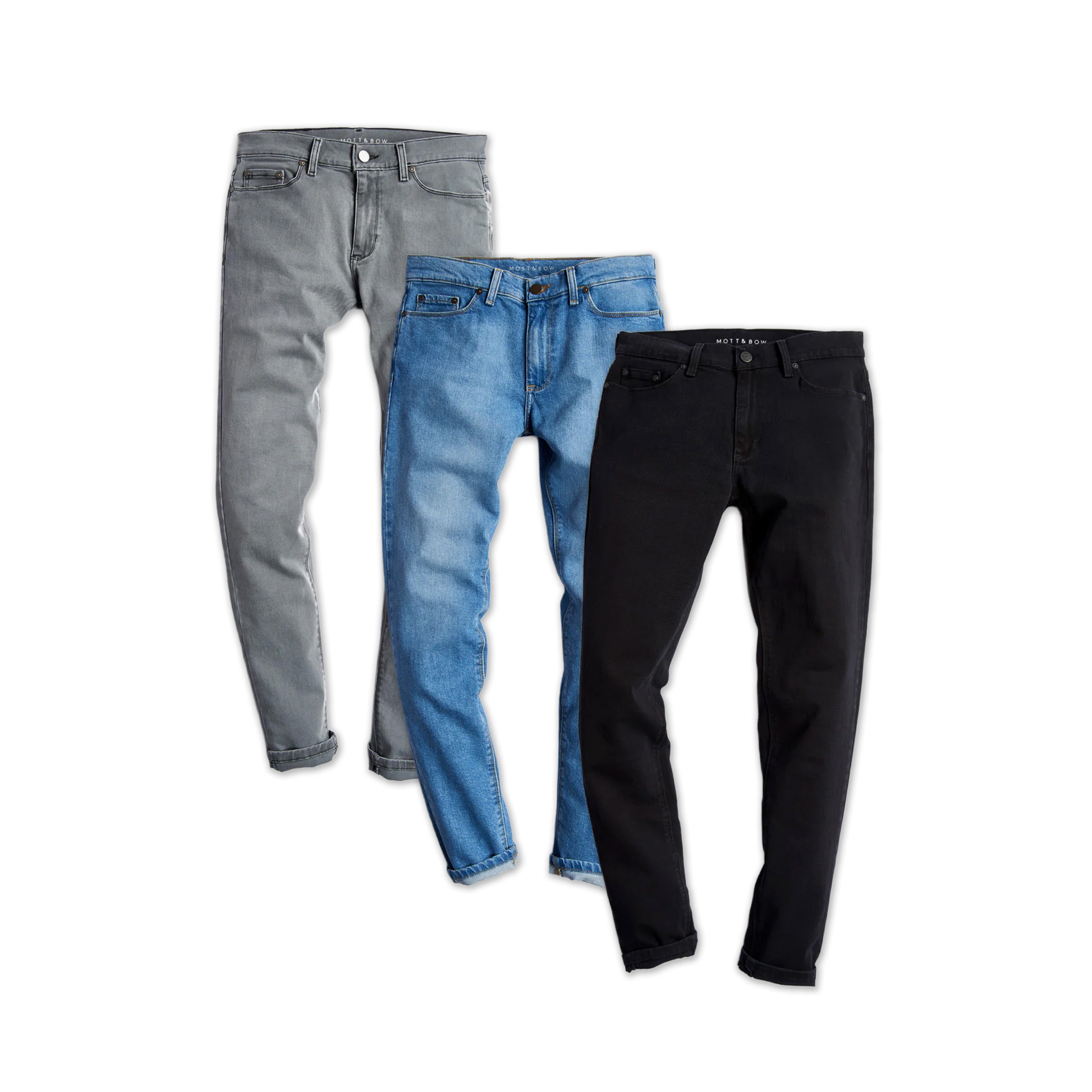  wearing Light Gray/Light Blue/Black Skinny Stone, Benson and Jay 3-Pack Jeans jeans