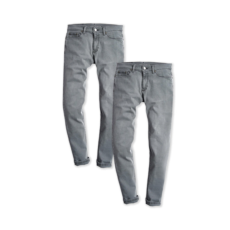  wearing Light Gray Slim Stone 2-Pack Jeans jeans