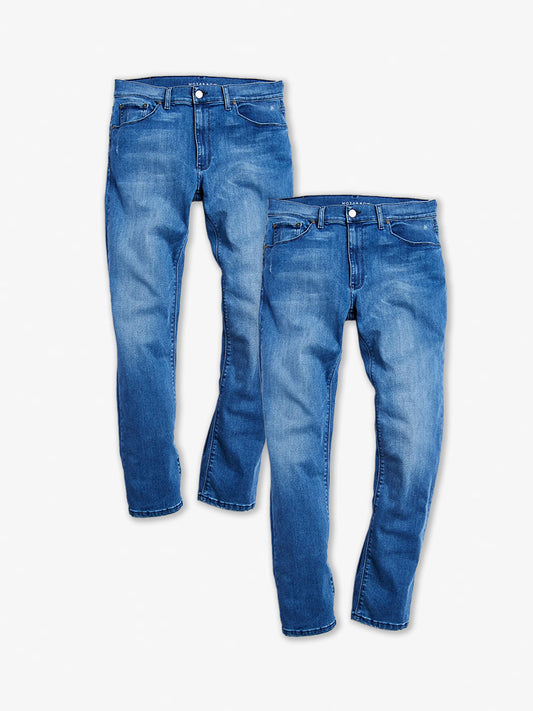 Straight Staple 2-Pack Jeans Medium Blue fabric jeans