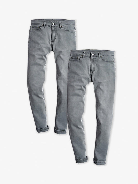 Slim Stone 2-Pack Jeans Light Gray fabric jeans