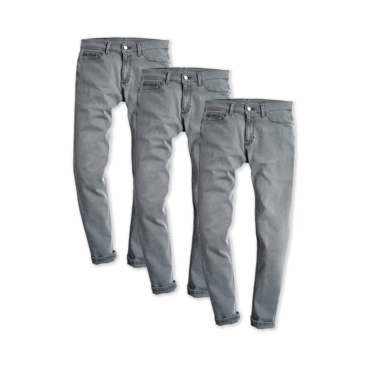  wearing Light Gray Slim Stone 3-Pack Jeans jeans