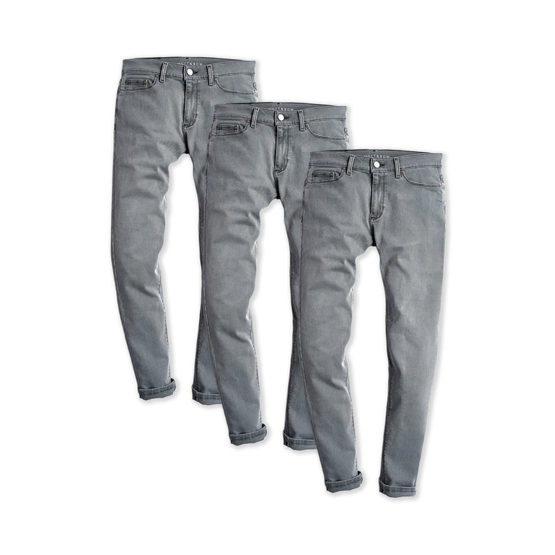  wearing Light Gray Slim Stone 3-Pack Jeans jeans