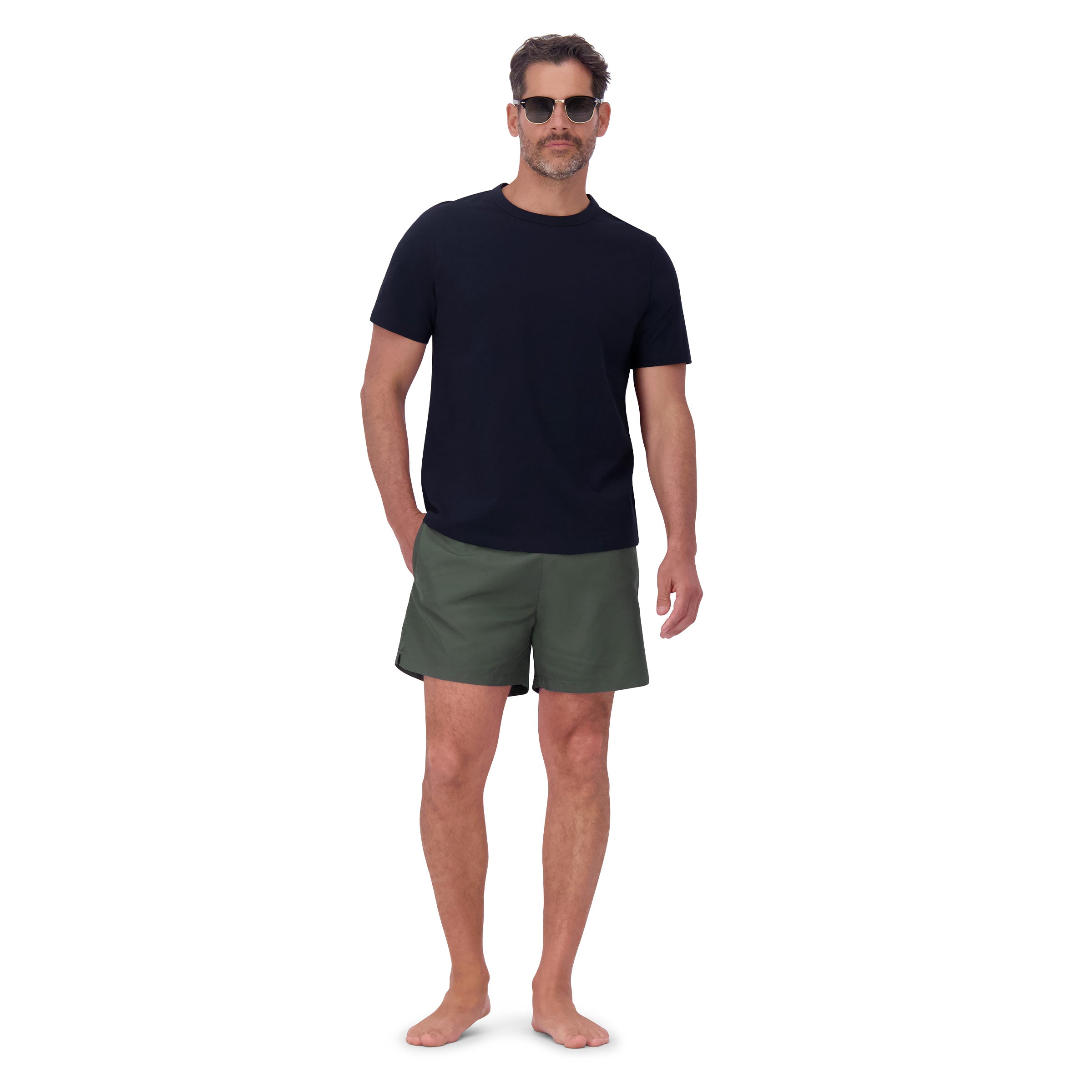 Men wearing Olive The Swim Trunk