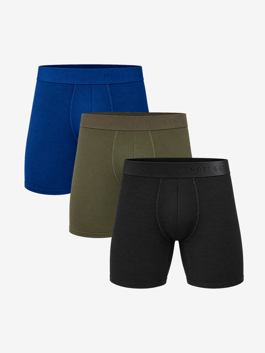 Boxer Brief 3-Pack Black/Dark Moss/Sapphire Boxer Brief underwear