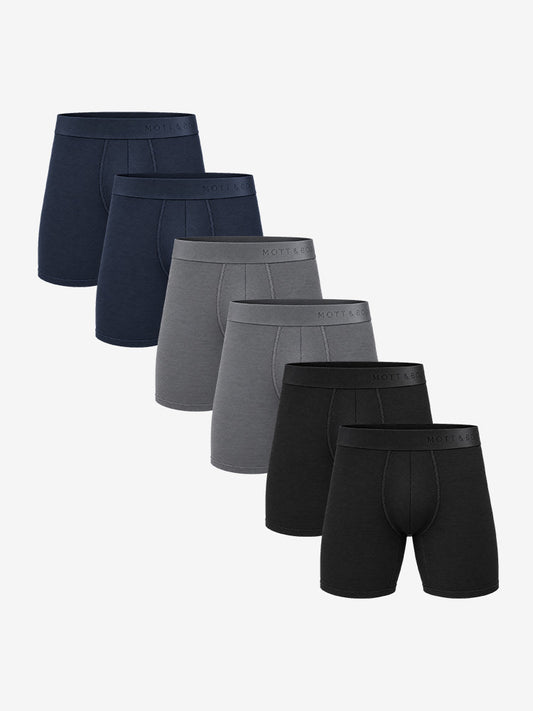 Boxer Brief 6-Pack Navy/Black/Gray Boxer Brief underwear