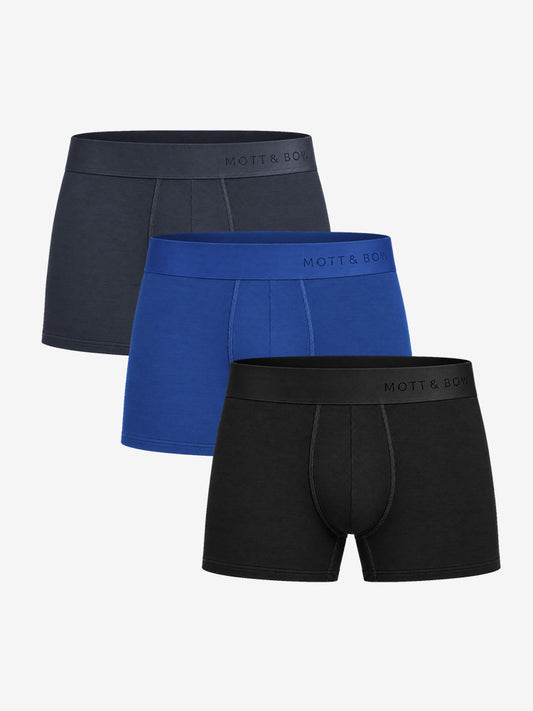 Trunks 3-Pack Black/Dark Moss/Sapphire Trunk underwear