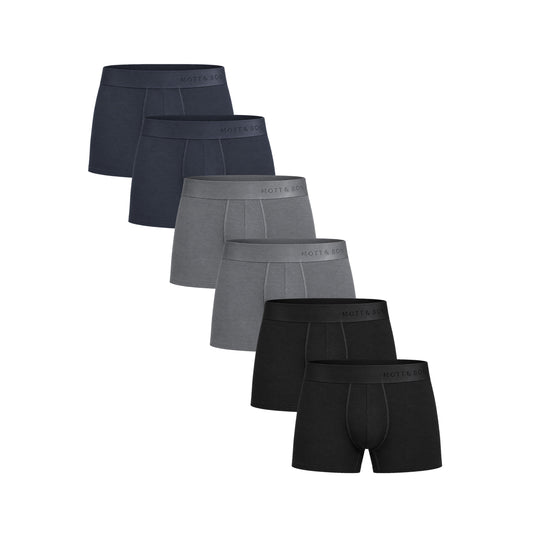 Trunks 6-Pack Navy/Black/Gray Trunk underwear