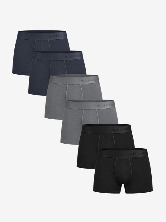 Trunks 6-Pack Navy/Black/Gray Trunk underwear