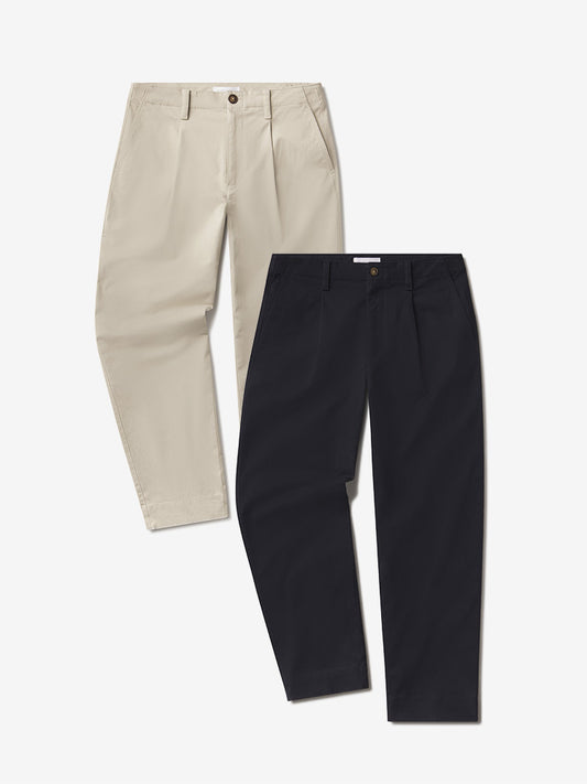 Wide Leg Chino 2-Pack Navy/Ecru bdl2_men_wide_leg_chino pants