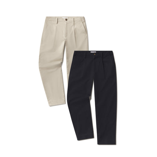 Wide Leg Chino 2-Pack Navy/Ecru bdl2_men_wide_leg_chino pants