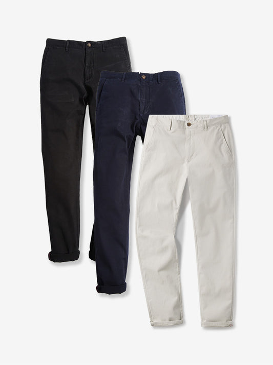 The Twill Chino Charles 3-Pack Chinos pour hommes