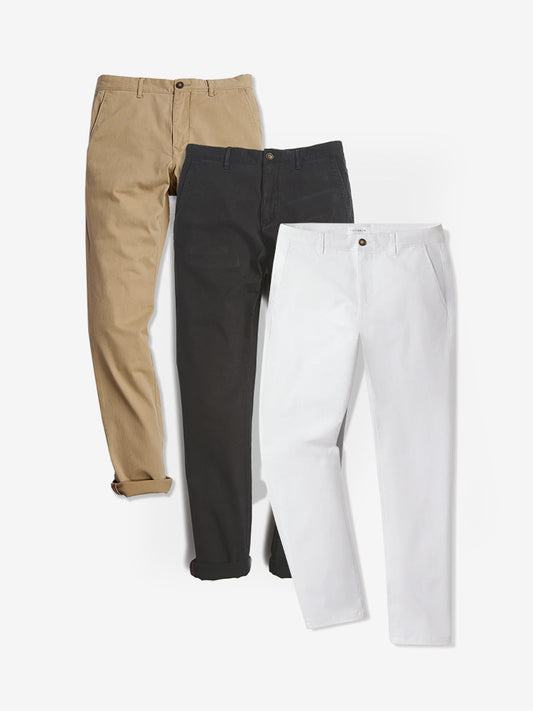 Everyday Comfort Chino Slim Pants 3-Pack  Slim pants