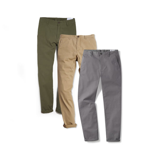 Everyday Comfort Chino Slim Pants 3-Pack  Slim pants