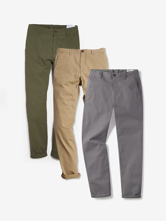 Everyday Comfort Chino Slim Pants 3-Pack  Slim pants