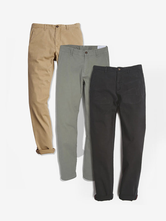 The Twill Chino Charles 3-Pack Chinos pour hommes