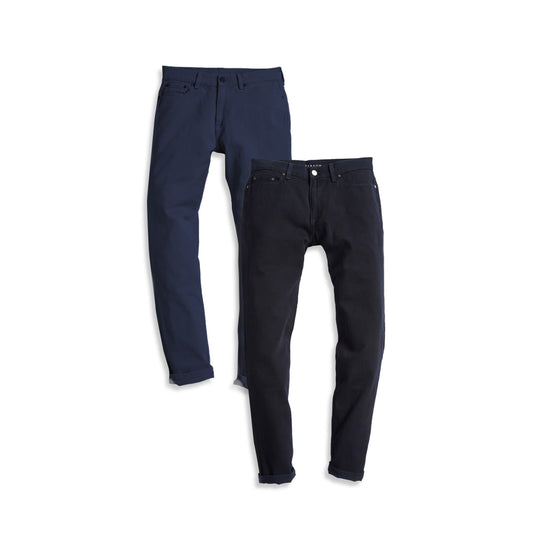 Slim Twill Stretch Jeans 2-Pack Blue/Navy Slim jeans