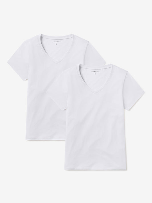 Relaxed V-Neck Marcy Tee 2-Pack White bdl2_relaxed_marcy_vneck tees