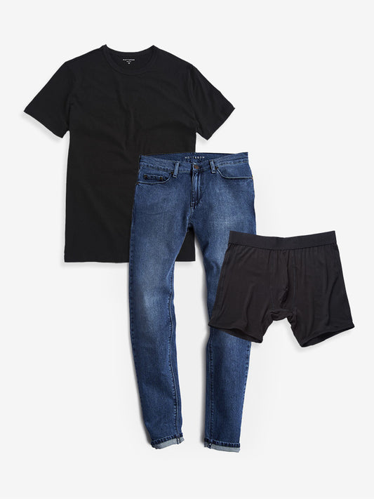 Set 05: 1 pair of Jeans + 1 Driggs Tee + 1 Boxer Brief jeans