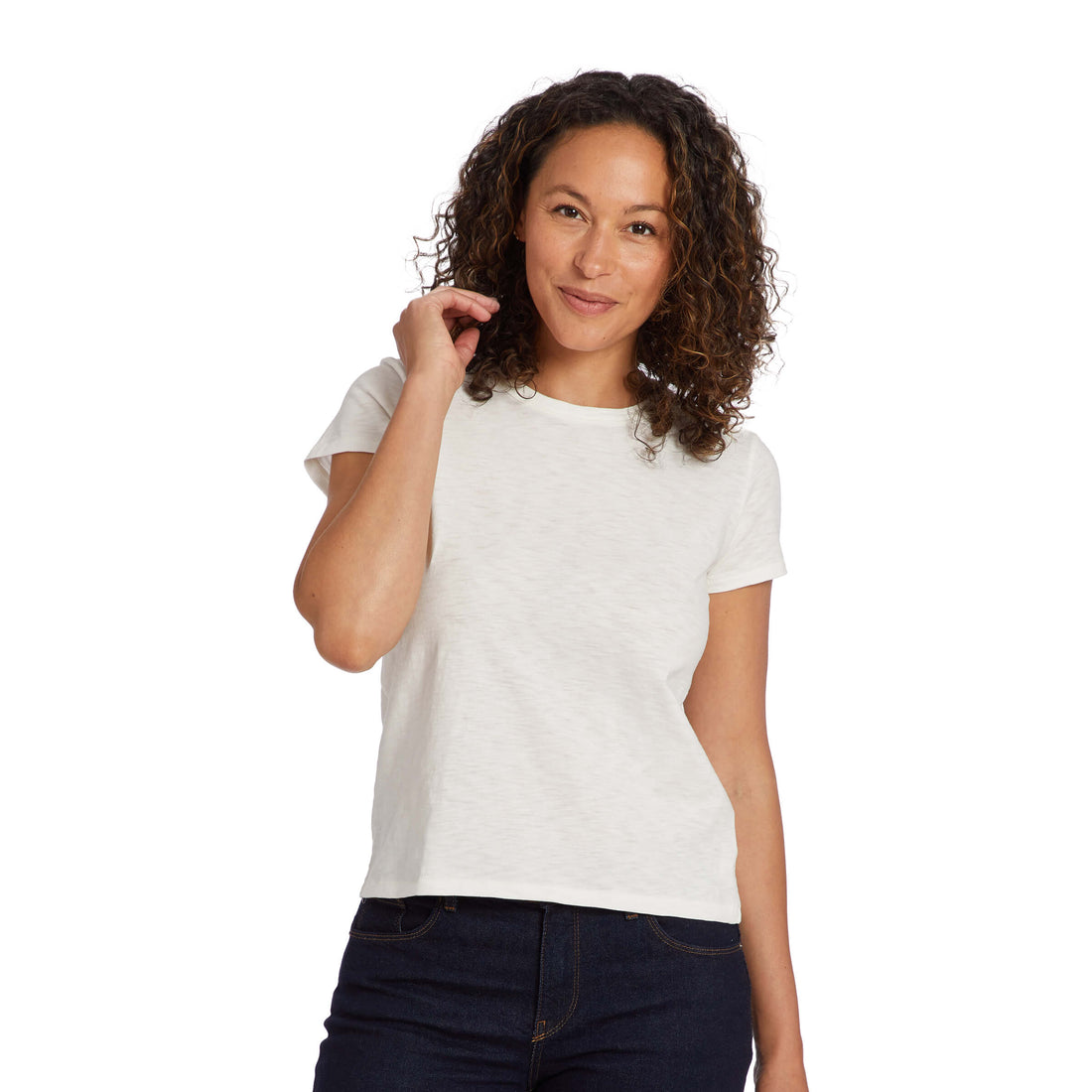 Women s classic crew slub tee mott bow