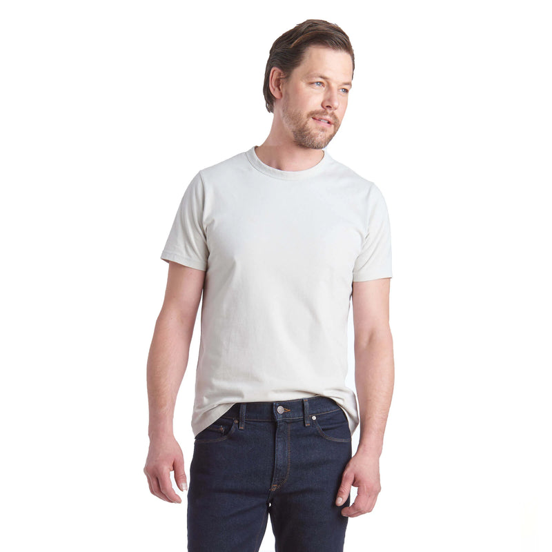  wearing White Mott&Bow | Classic Crew Driggs Tee tt tees