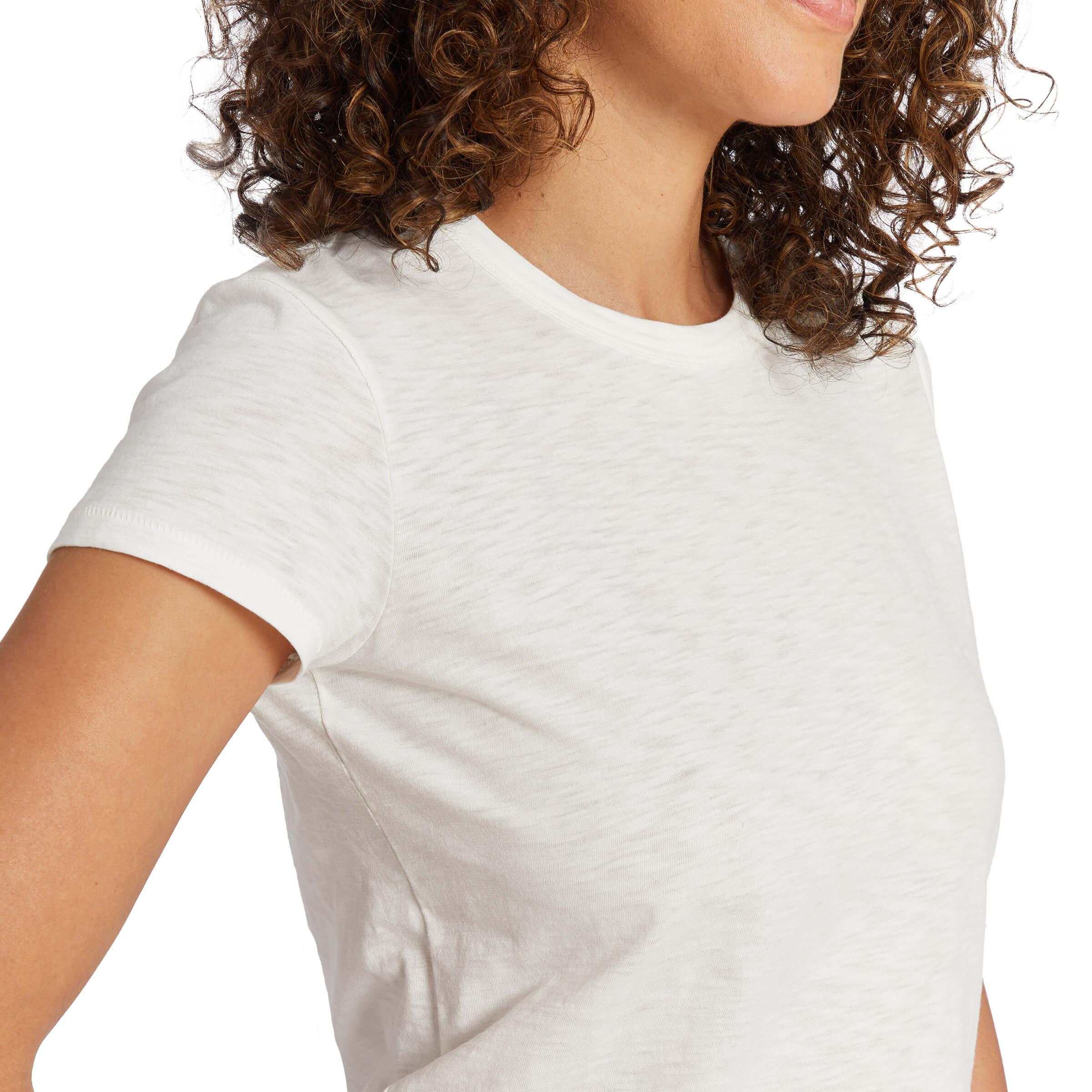 womens Athletic Essential Slub T-Shirt in GREY MARL | UK womens Athletic Essential Slub T-Shirt in GREY MARL | UK