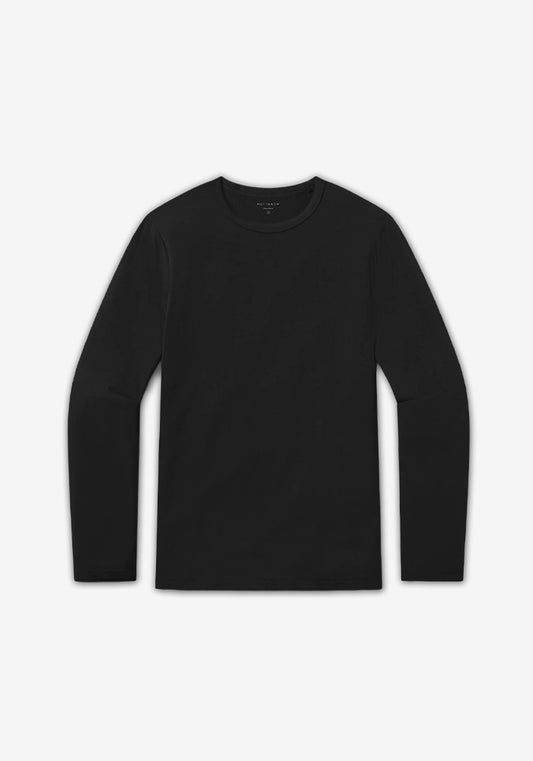 Pajama Long Sleeve Crew Neck Black long-sleeve pajamas