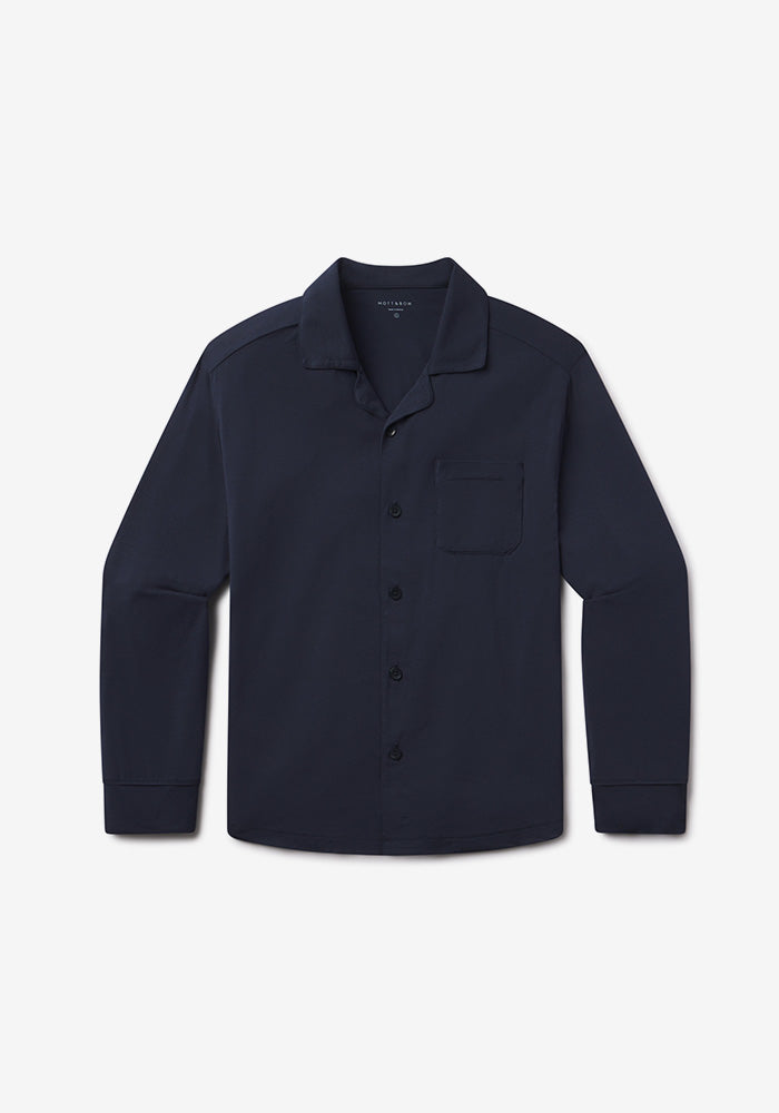 Men wearing Navy Pajama Shirt
