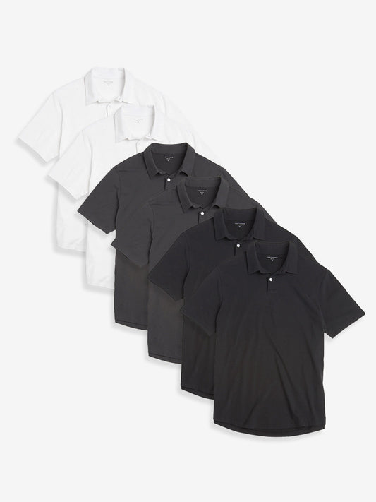 Jersey Sueded Polo 6-Pack  bdl6_men_polo_shirt tees