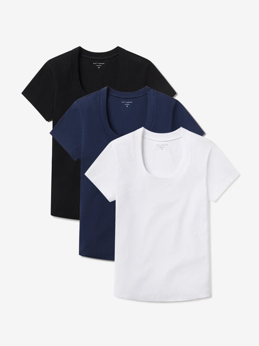 Rib Scoop Neck Tee 3-Pack  bdl3_women_rib_scoop tees
