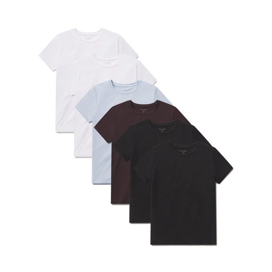 Second Skin Crew Tee 6-Pack  bdl6_women_second_skin_crew tees
