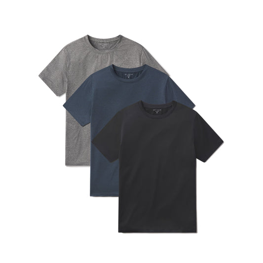 Tech Tee 3-Pack Heather Gray/Black Heather/Teal Heather bdl3_men_tech_tee tees