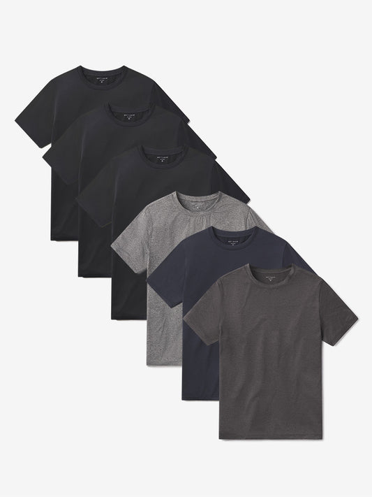 Tech Tee 6-Pack Black Heather/Black Heather/Black Heather/Navy Heather/Charcoal Heather/Heather Gray bdl6_men_tech_tee tees