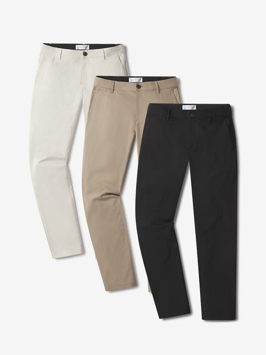 Slim Tech Pants 3-Pack Stone/Khaki/Black bdl3_men_tech_pant pants