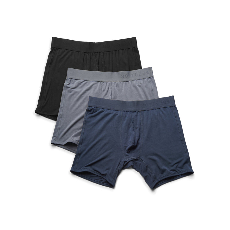 wearing Gray/Navy/Black Boxer Brief 3-Pack