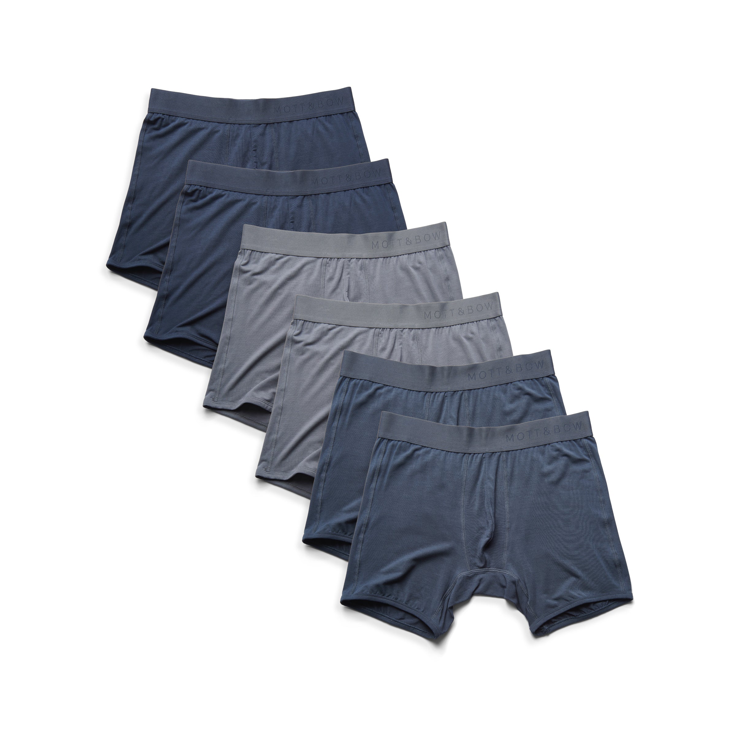  wearing Navy/Steel Gray/Gray Boxer Brief 6-Pack