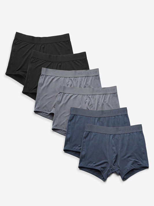 Trunks 6-Pack Black/Steel Gray/Gray Trunk underwear