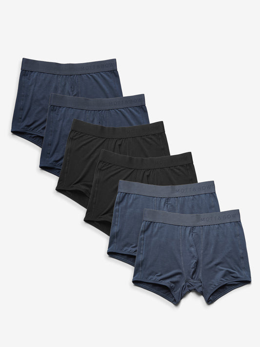Trunks 6-Pack Steel Gray/Navy/Black Trunk underwear