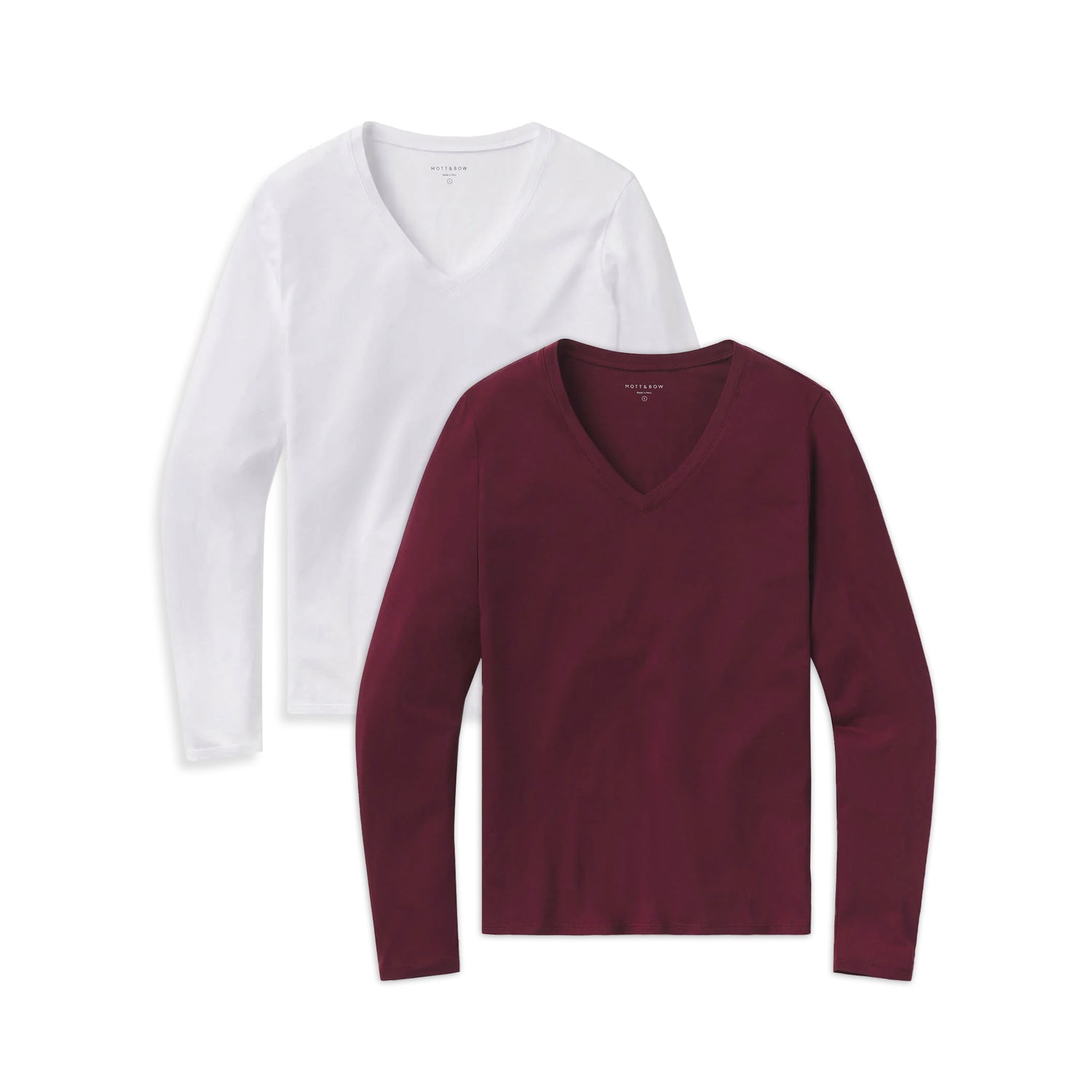 womens long sleeve v-neck marcy 2 packs