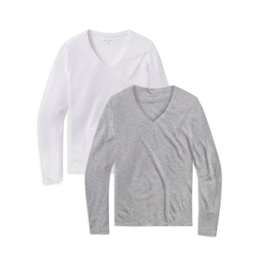 Long Sleeve V-Neck Tee Marcy 2-Pack  bdl2_women_long_sleeve_vneck_tee tees