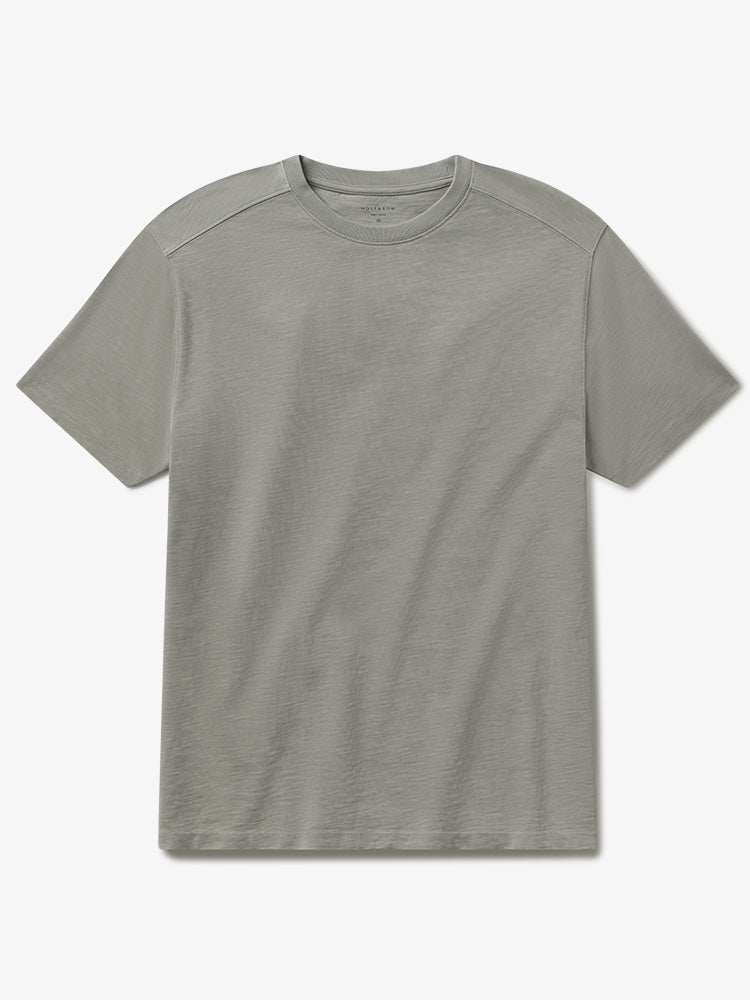 Men wearing Vintage Pewter Cotton Jersey Oversized Tee