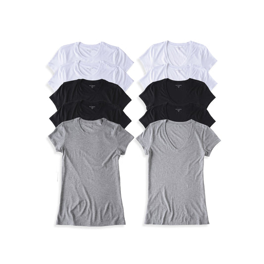 SPECIAL 10-PACK: CREW & V-NECK MARCY TEE tees