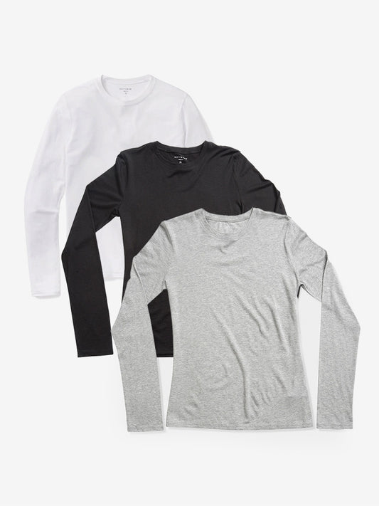 Long Sleeve Crew Tee Marcy 3-Pack shirts pour femmes