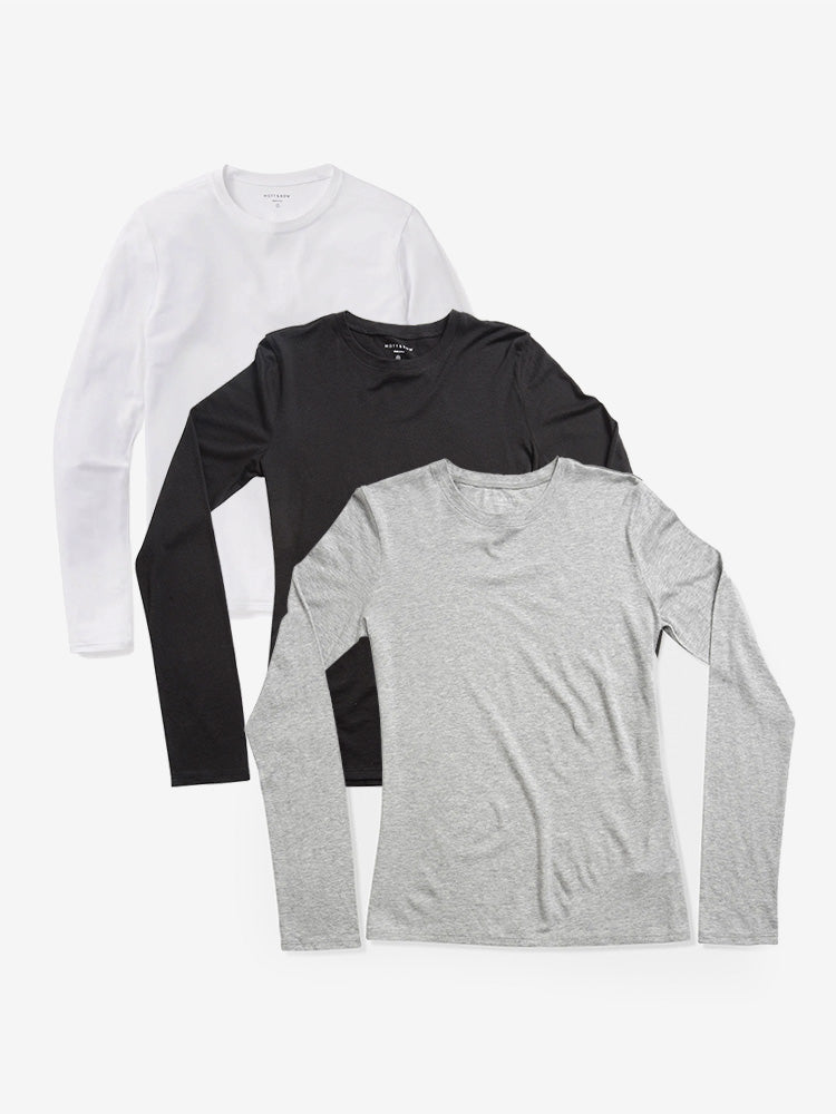 womens long sleeve crew marcy 3 packs