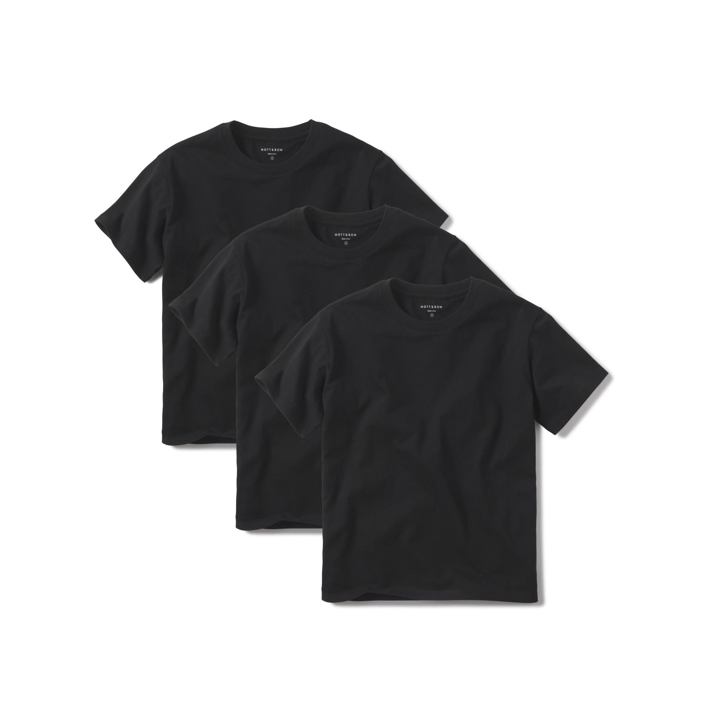Women wearing Black Everyday Cotton Crew Tee 3-Pack tees