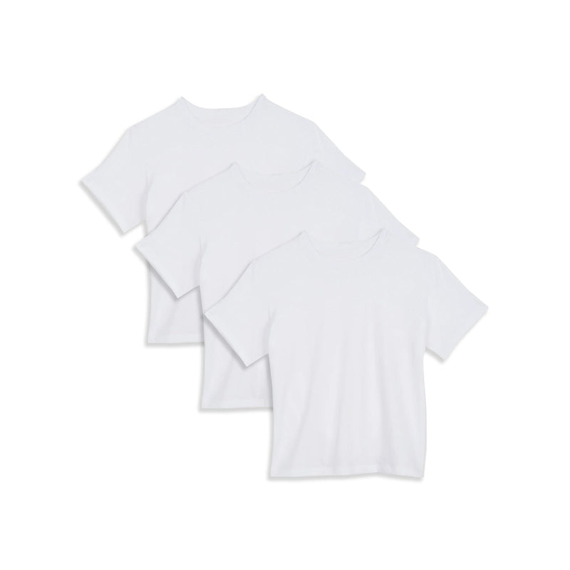 Women wearing White Everyday Cotton Crew Tee 3-Pack tees