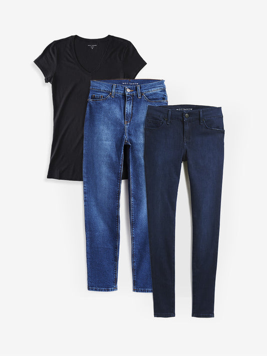 Set 01: 2 pair of Jeans + 1 Marcy Tee jeans