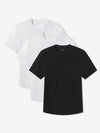 Cotton Waffle Curved Hem Crew 3-Pack
